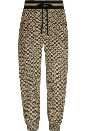Dolce & Gabbana Seidenhose mit Monogrammmuster