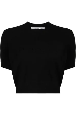 Alexander Wang Cropped-Top mit Logo-Prägung