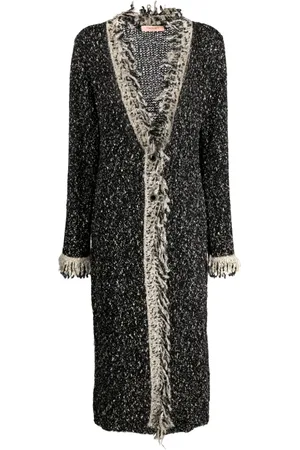 Twin-Set Langer Cardigan mit Kontrastborte