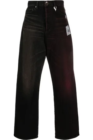 Maison Mihara Yasuhiro W-Combined Straight-Leg-Jeans