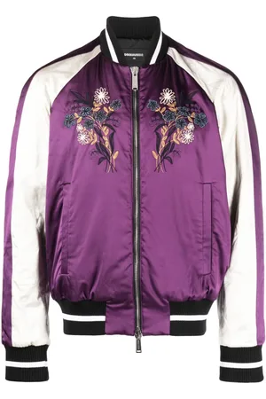 Dsquared2 Bomberjacke mit Blumenstickerei