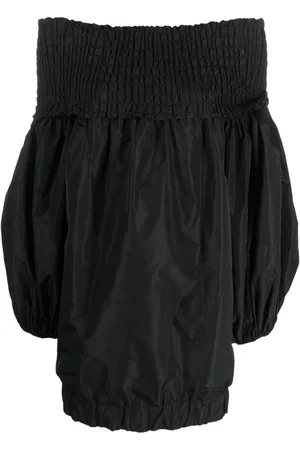 Patou Schulterfreies Kleid mit Puffärmeln