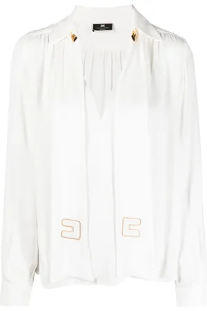 Elisabetta Franchi Bluse mit Logo-Applikation