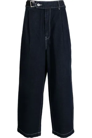 FIVE CM Weite Jeans mit versetztem Verschluss