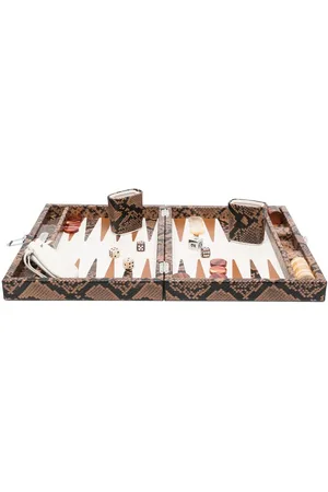 HECTOR SAXE Backgammon-Set aus Leder