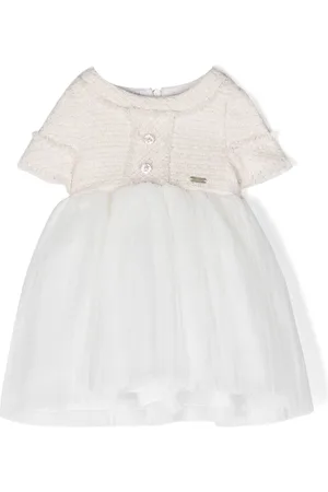 Le Bebé Enfant Kurzärmeliges Tweed-Kleid