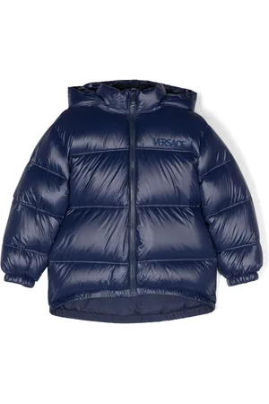 VERSACE Gefütterte Jacke mit Logo-Stickerei