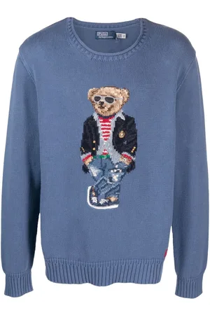 Ralph Lauren Intarsien-Pullover mit Polo Bear