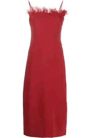 Patrizia Pepe Kleid mit Federbesatz