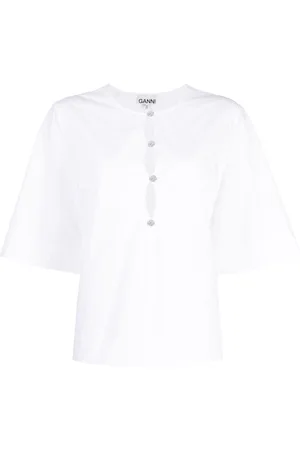 Ganni Bluse mit Cut-Outs