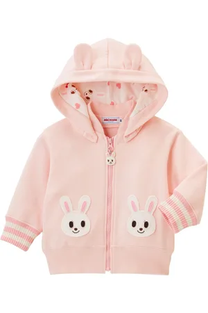 Miki House Kapuzenjacke mit Hasenstickerei