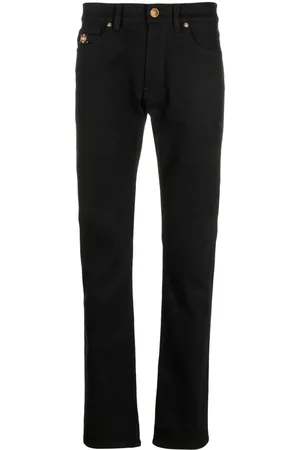 VERSACE Mid-rise slim-fit jeans
