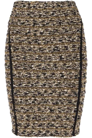 Balmain Knielanger Tweed-Rock