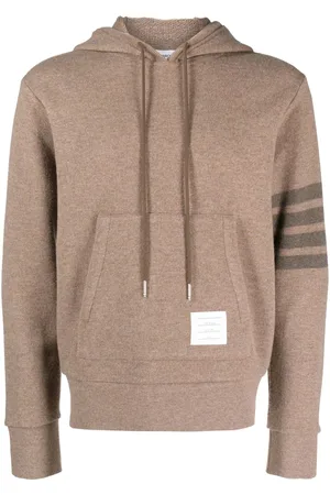 Thom Browne Gestrickter Hoodie mit Streifen