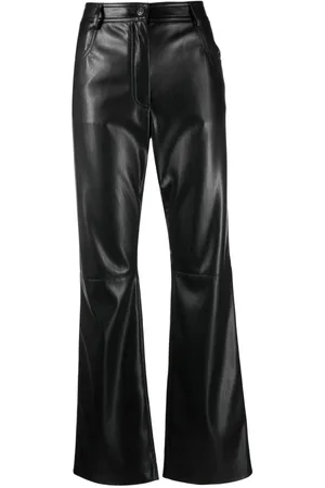 Msgm Gerade Hose aus Faux-Leder