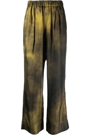 Gauchere Weite Hose mit abstraktem Print
