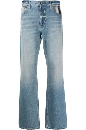 Gauchere Straight-Leg-Jeans mit Cut-Outs