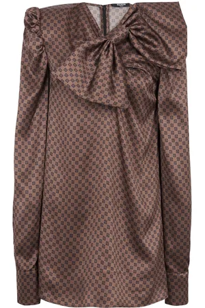 Balmain Kleid mit Monogramm-Print