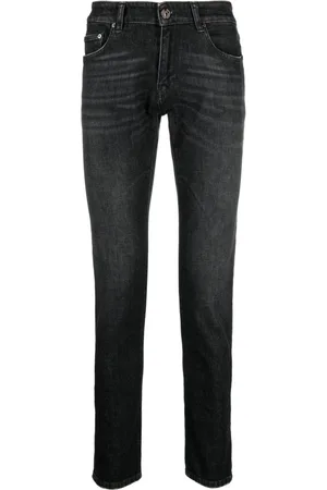 PT Torino Skinny-Jeans mit Logo-Patch
