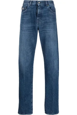 VERSACE Halbhohe Straight-Leg-Jeans