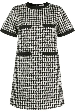 Moncler Maxikleid mit Hahnentrittmuster