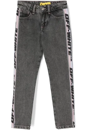 OFF-WHITE Gerade Jeans mit Logo-Streifen