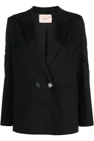 Twin-Set Blazer mit aufgestickten Blumen