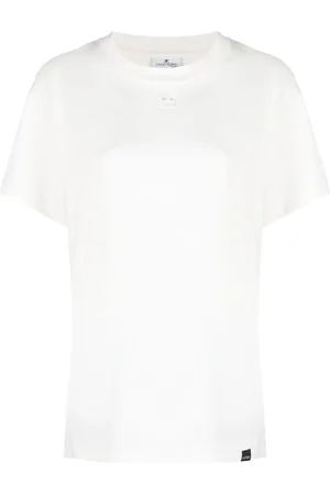 Courrèges T-Shirt mit Logo-Patch