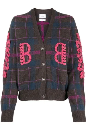 Barrie Kaschmircardigan mit Schottenkaro