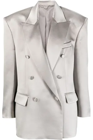 MAGDA BUTRYM Doppelreihiger Blazer aus Satin