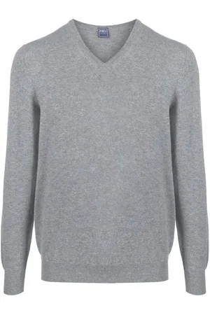 FEDELI Kaschmirpullover mit V-Ausschnitt