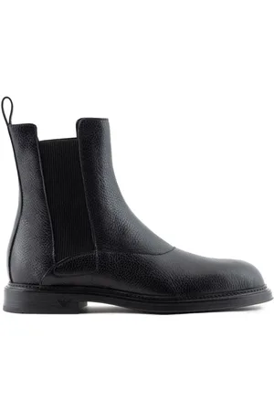 Emporio Armani Stiefel aus strukturiertem Leder