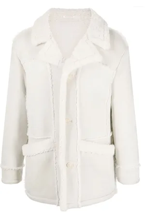 Fursac Shearling-Mantel mit fallendem Revers