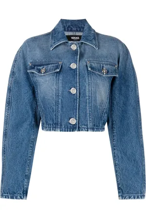 VERSACE Klassische Cropped-Jeansjacke