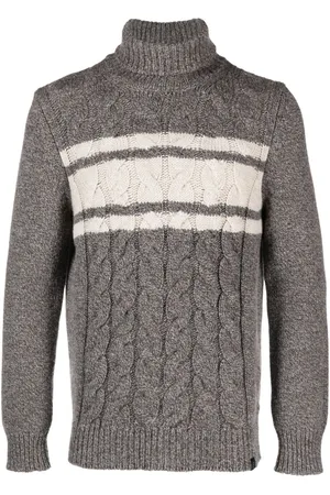 FAY Rollkragenpullover mit Zopfmuster