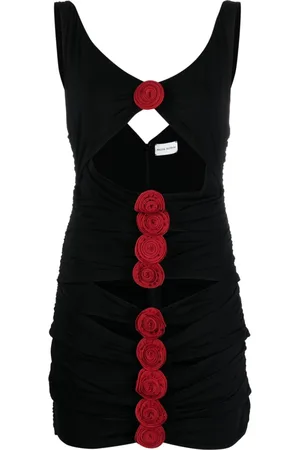 MAGDA BUTRYM Minikleid mit Rosenapplikation