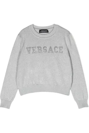 VERSACE Pullover mit Logo-Applikation