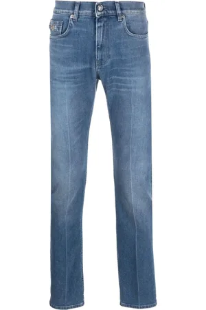 VERSACE Slim-Fit-Jeans mit Logo-Patch