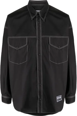 VERSACE Hemd mit Logo-Patch