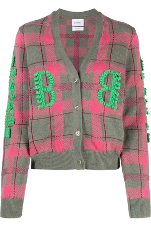 Barrie Kaschmircardigan mit Schottenkaro
