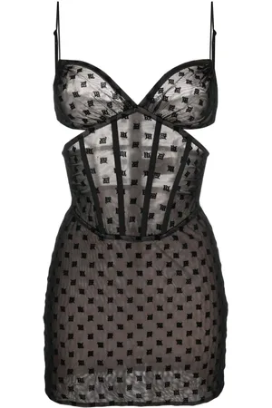 MISBHV Minikleid mit Monogrammmuster