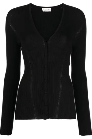 Lanvin Gerippter Cardigan mit V-Ausschnitt