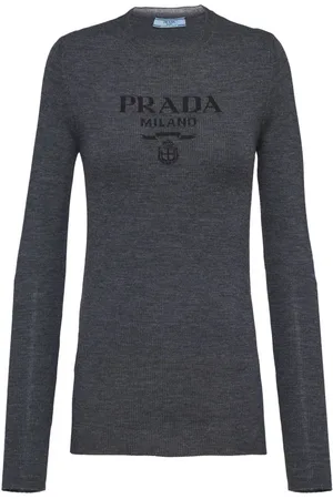 Prada Pullover mit Intarsien-Logo