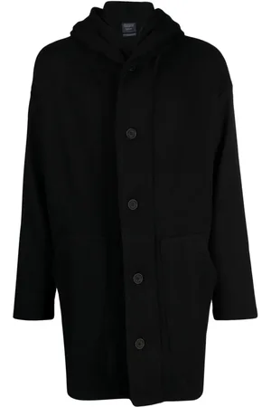 YOHJI YAMAMOTO Einreihiger Kapuzenmantel