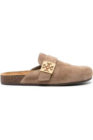 Tory Burch Mules mit Logo-Schild