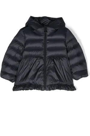 Moncler Gefütterter Mantel mit Logo-Print