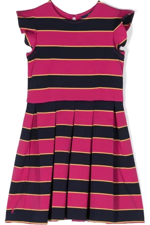 Ralph Lauren Gestreiftes Kleid mit Falten