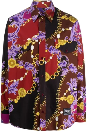 VERSACE Hemd mit Chain Couture-Print