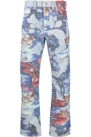 AMIRI Aloha Boro Straight-Leg-Jeans