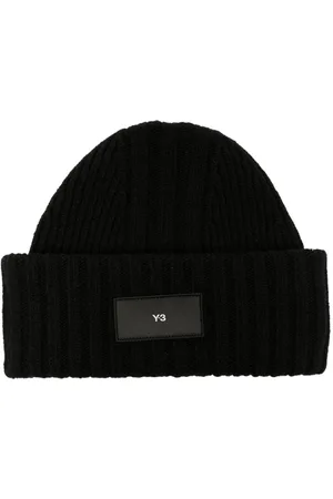 Y-3 Gestrickte Beanie mit Logo-Patch